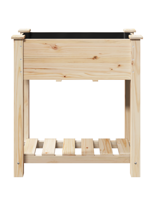 Puutarhan Istutuslaatikko Hyllyllä 71x37x76 cm Kiinteä Kuusi